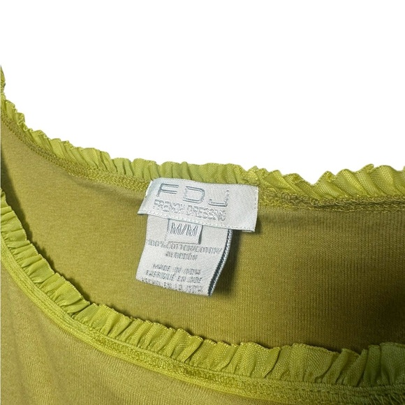 Vintage Y2K Ruffle Trim Green Tank Top Womens Size Medium - Picture 3 of 4